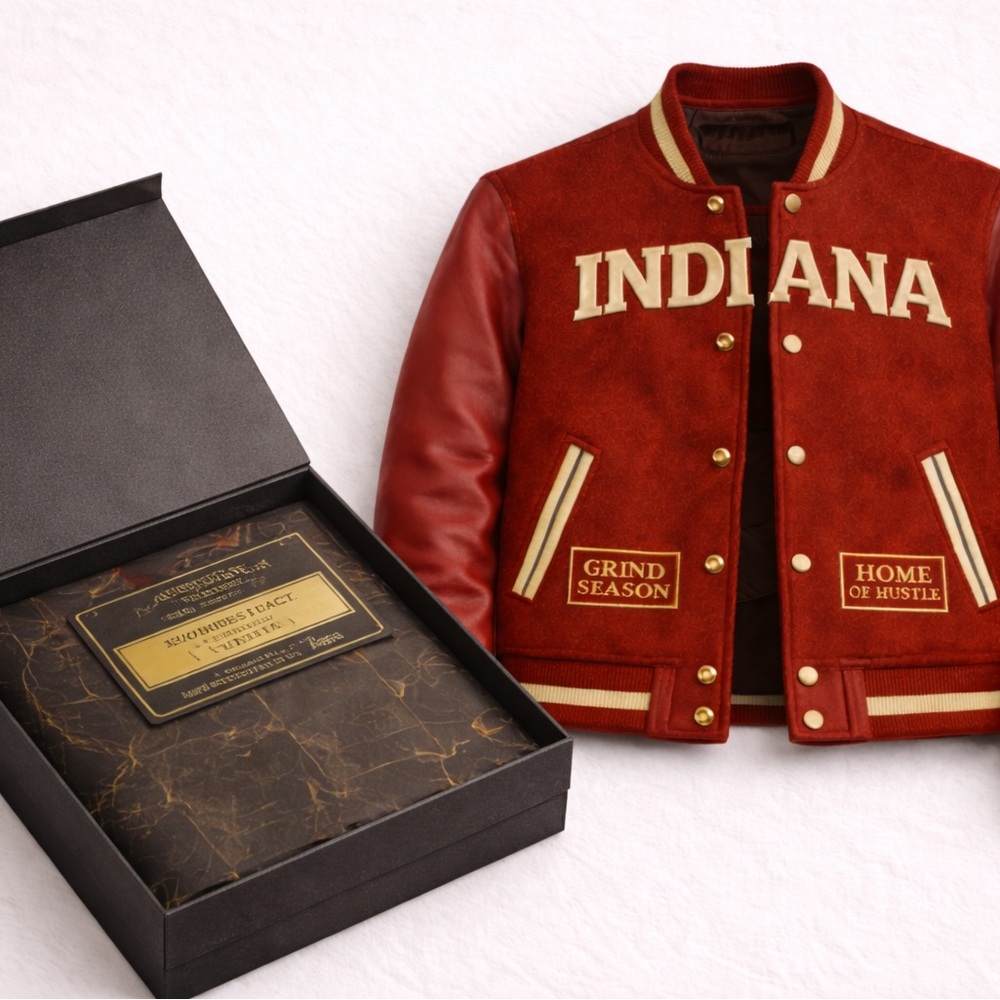 Indiana Red Varsity Jacket